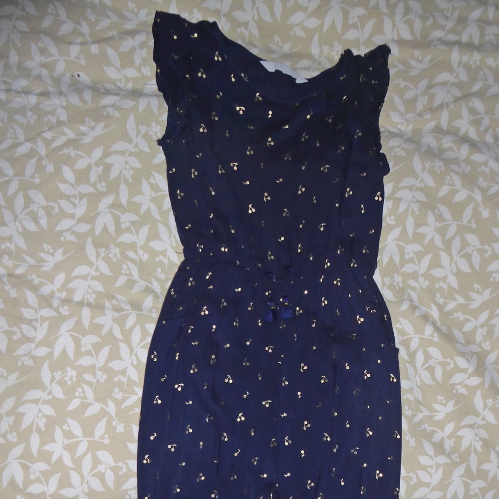 Girls blue and gold jumpsuit
